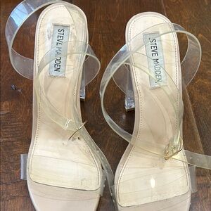 Steve Madden Clear Strap Heels